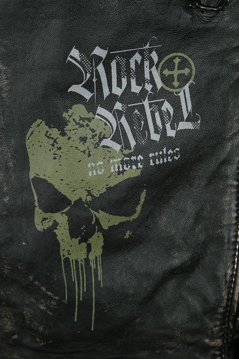 EMP Lederjacke dunkelgrau von Rock Rebel by EMP Fabrik Onlineshop