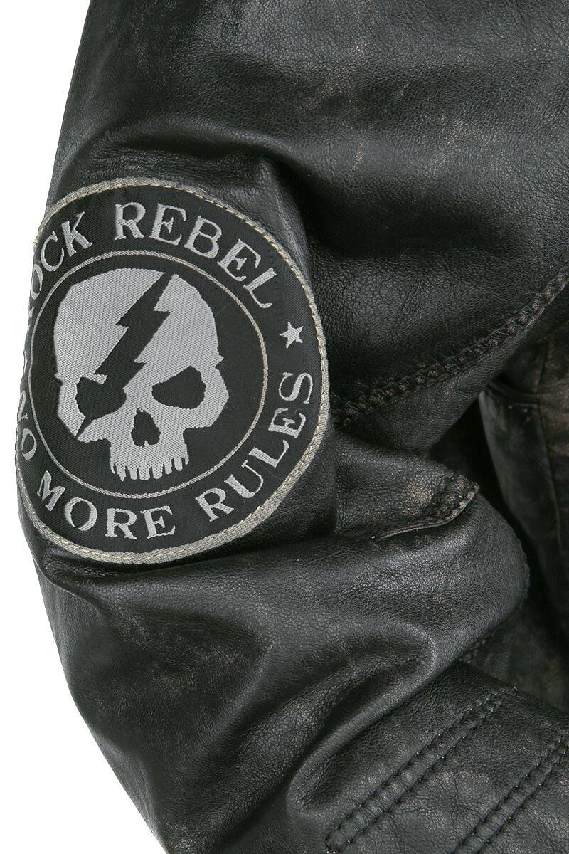 EMP Lederjacke dunkelgrau von Rock Rebel by EMP Fabrik Onlineshop