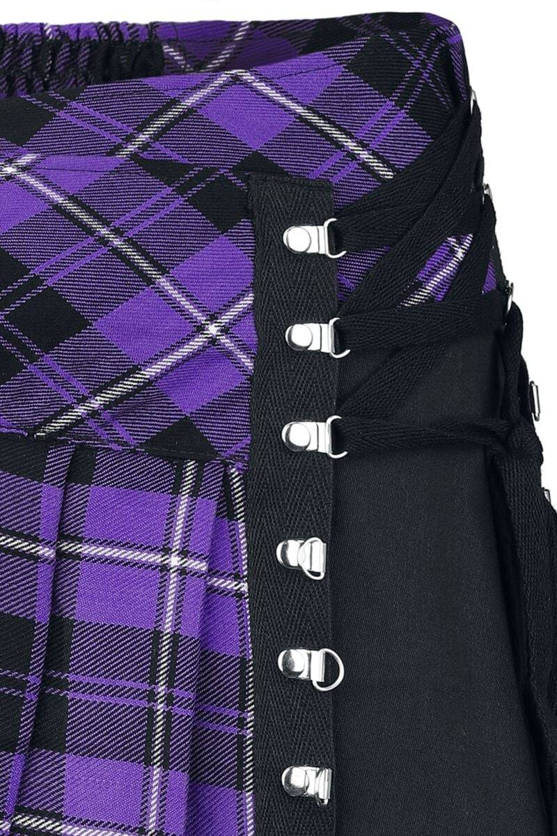 EMP "Hybrid Skirt" Kurzer Rock lila/schwarz von Chemical Black Flash Sale