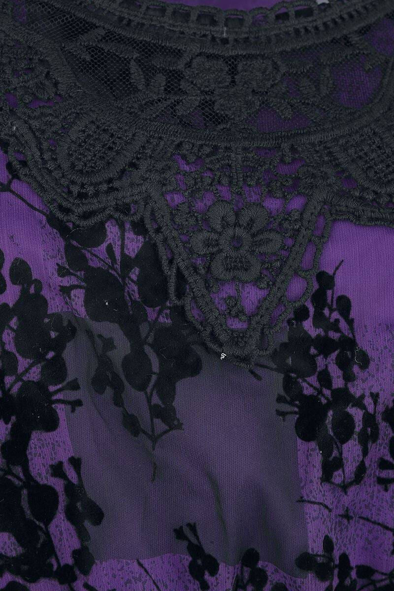 EMP "Ilsa Dress" Kurzes Kleid schwarz/lila von Innocent Begrenztes Angebot