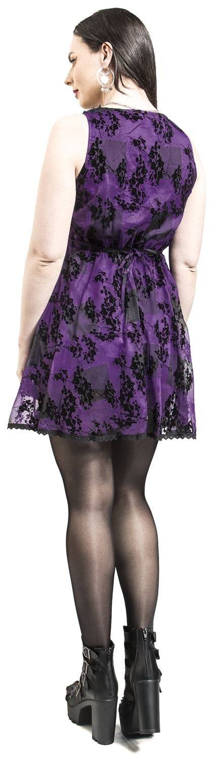 EMP "Ilsa Dress" Kurzes Kleid schwarz/lila von Innocent Begrenztes Angebot