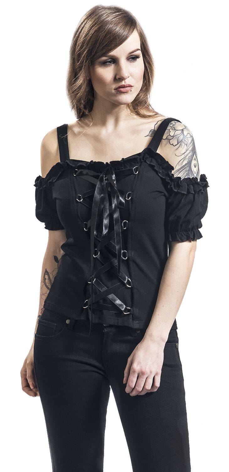 EMP T-Shirt schwarz von Gothicana by EMP Valentinstagsangebot