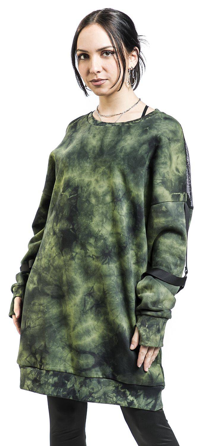 EMP "Kami Jumper" Sweatshirt schwarz/grün von Poizen Industries Neuheiten