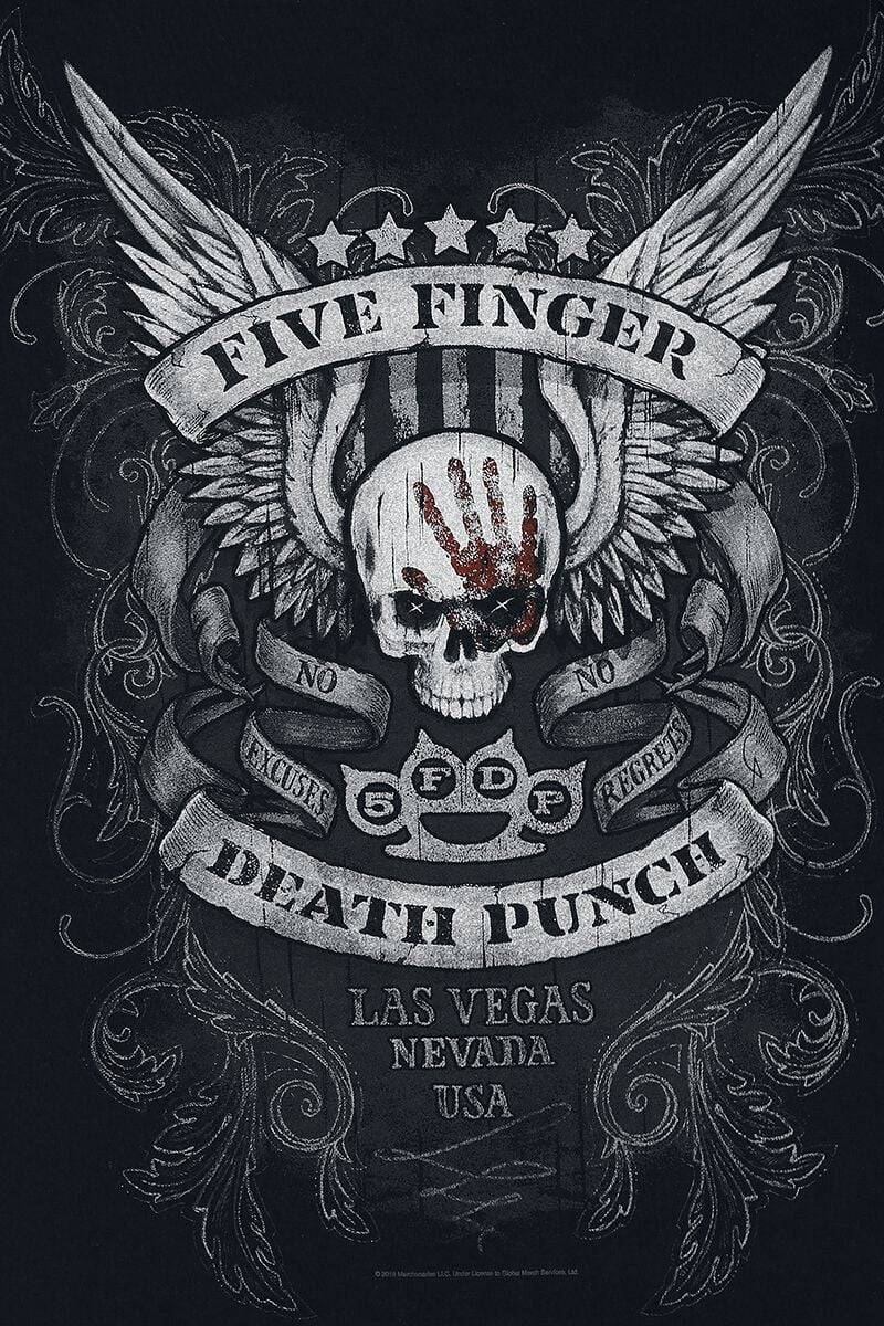 EMP "No Regrets" T-Shirt schwarz von Five Finger Death Punch Im Verkauf