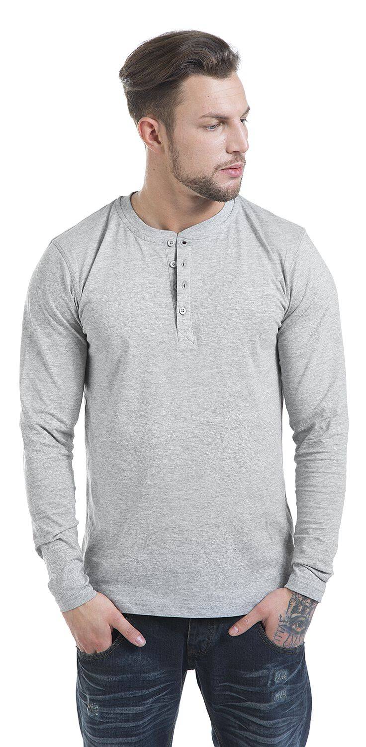 EMP "Basic Henley" Langarmshirt grau von Urban Classics Rabatte dieses Monats