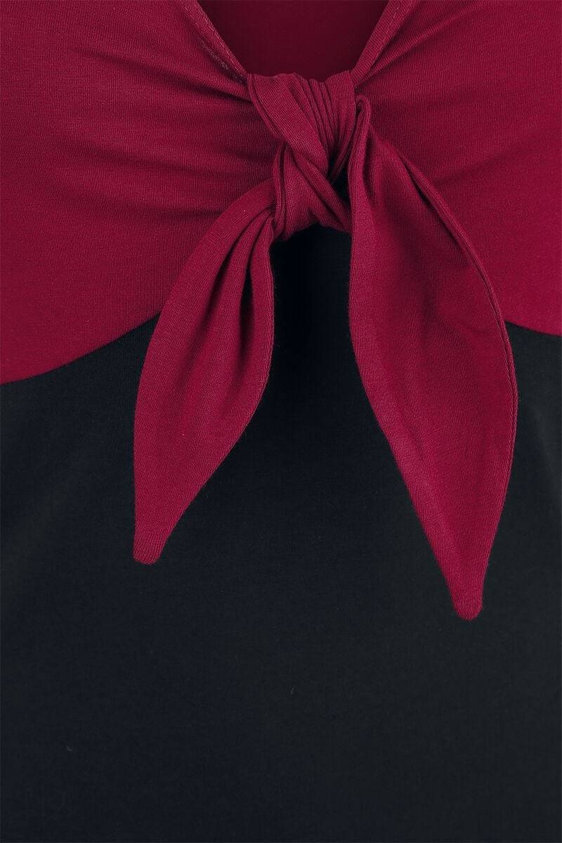 EMP Top bordeaux/schwarz von Rock Rebel by EMP Saisonschlussverkauf