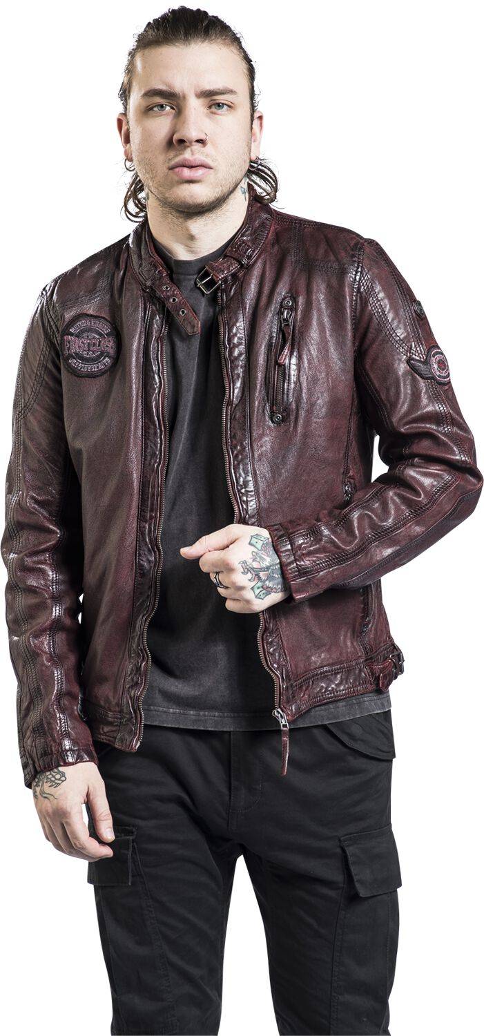 EMP "GMRakva" Lederjacke weinrot von Gipsy Zeitlich begrenztes Angebot