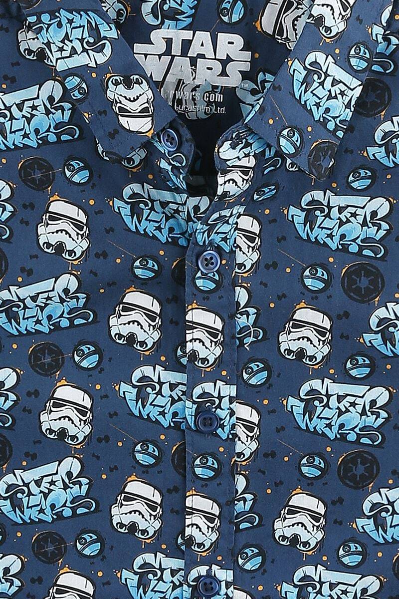 EMP "Kids - Allover" Hemd blau von Star Wars Neueste Stile