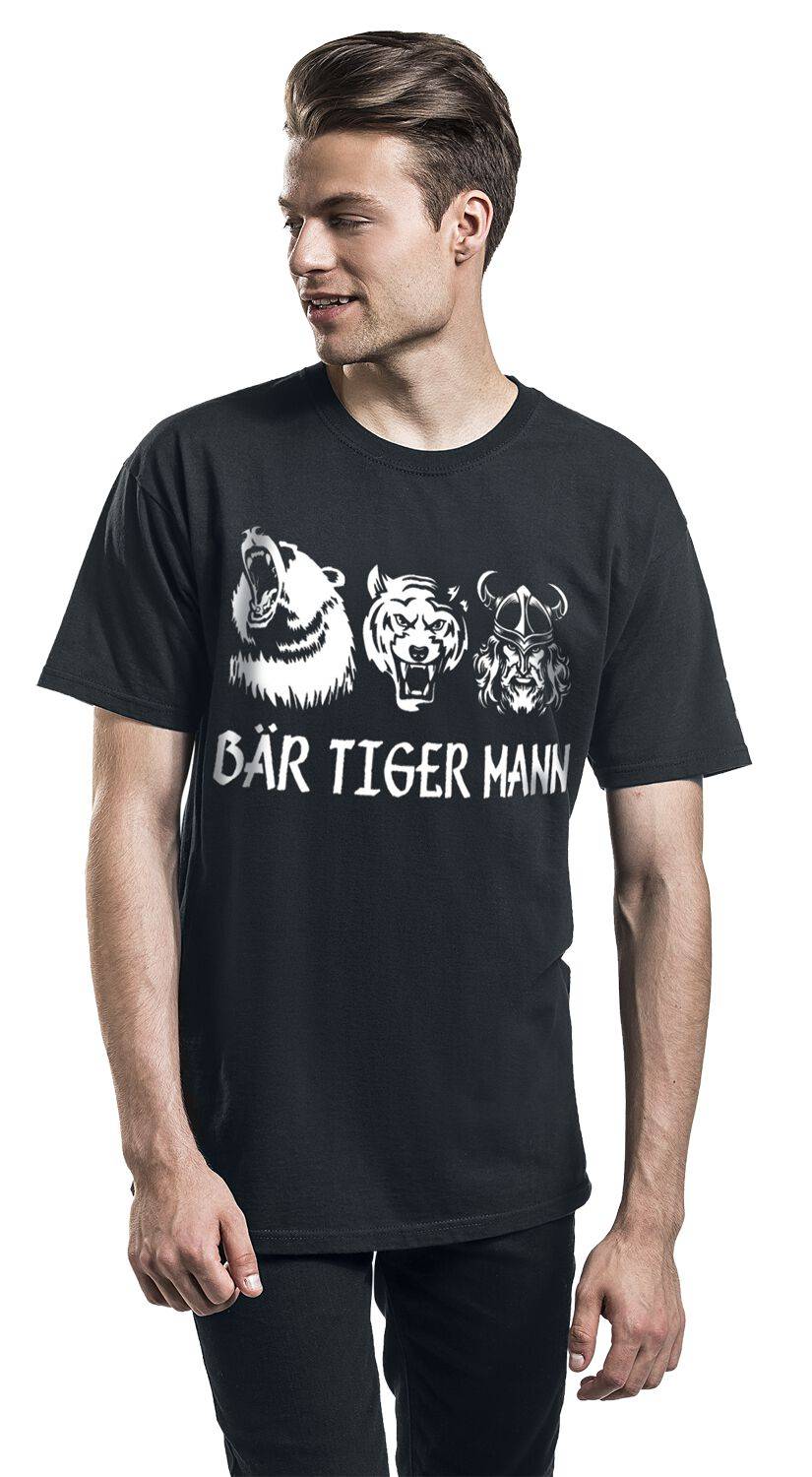 EMP "Bär Tiger Mann" T-Shirt schwarz von Tierisch Online