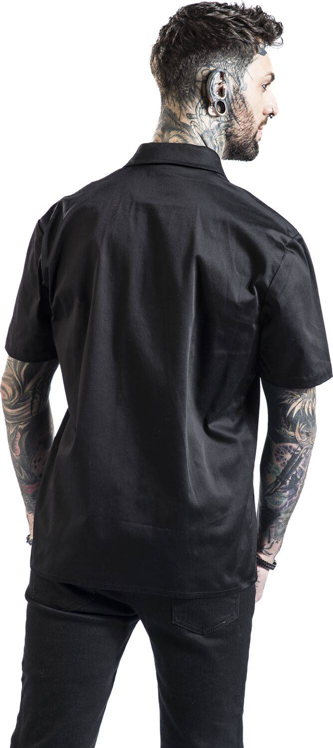 EMP "Black Shirt" Kurzarmhemd schwarz von H&R London Günstiger Verkauf