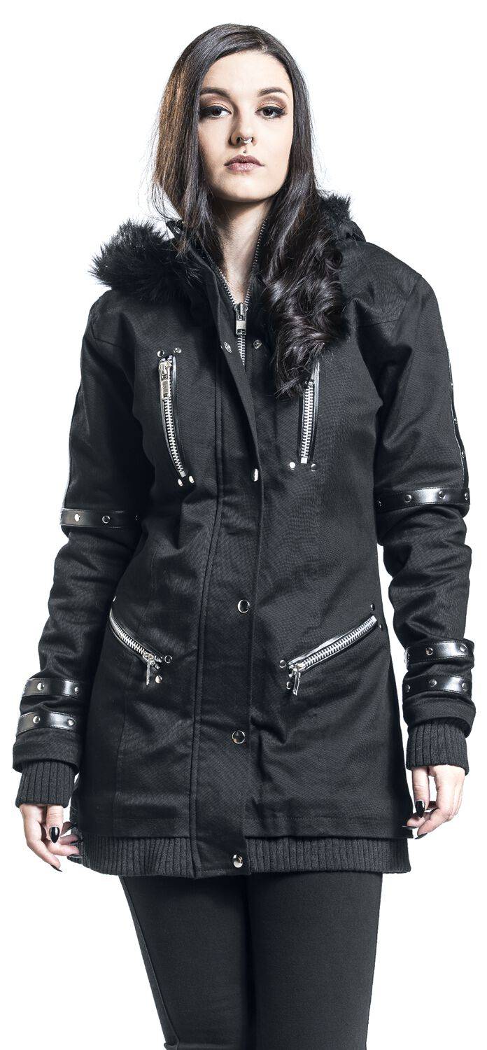 EMP Winterjacke schwarz von Gothicana by EMP Räumungsverkauf