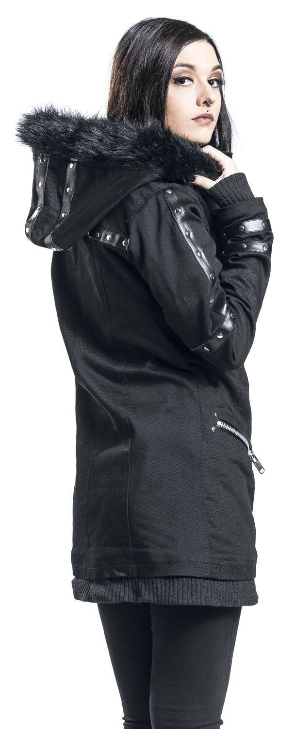 EMP Winterjacke schwarz von Gothicana by EMP Räumungsverkauf