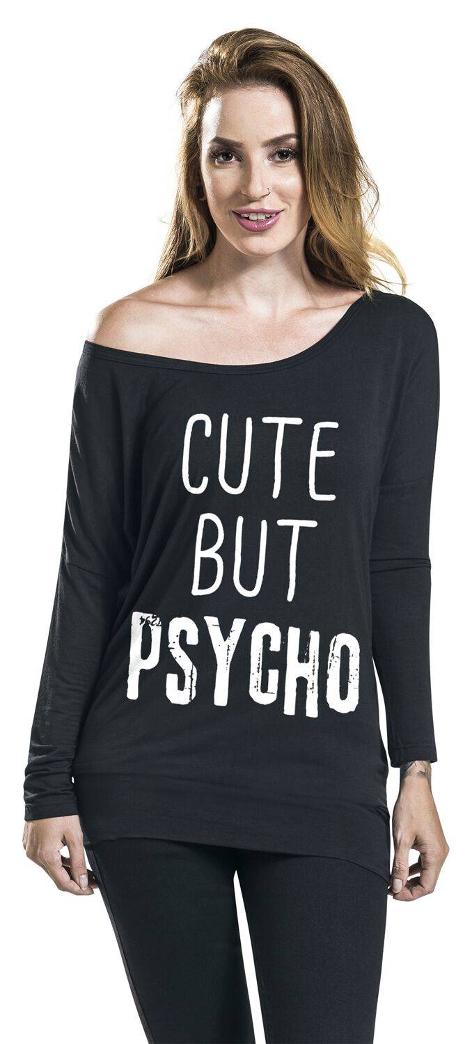 EMP "Cute But Psycho" Langarmshirt schwarz von Cute But Psycho Kauf eins, bekomm eins gratis