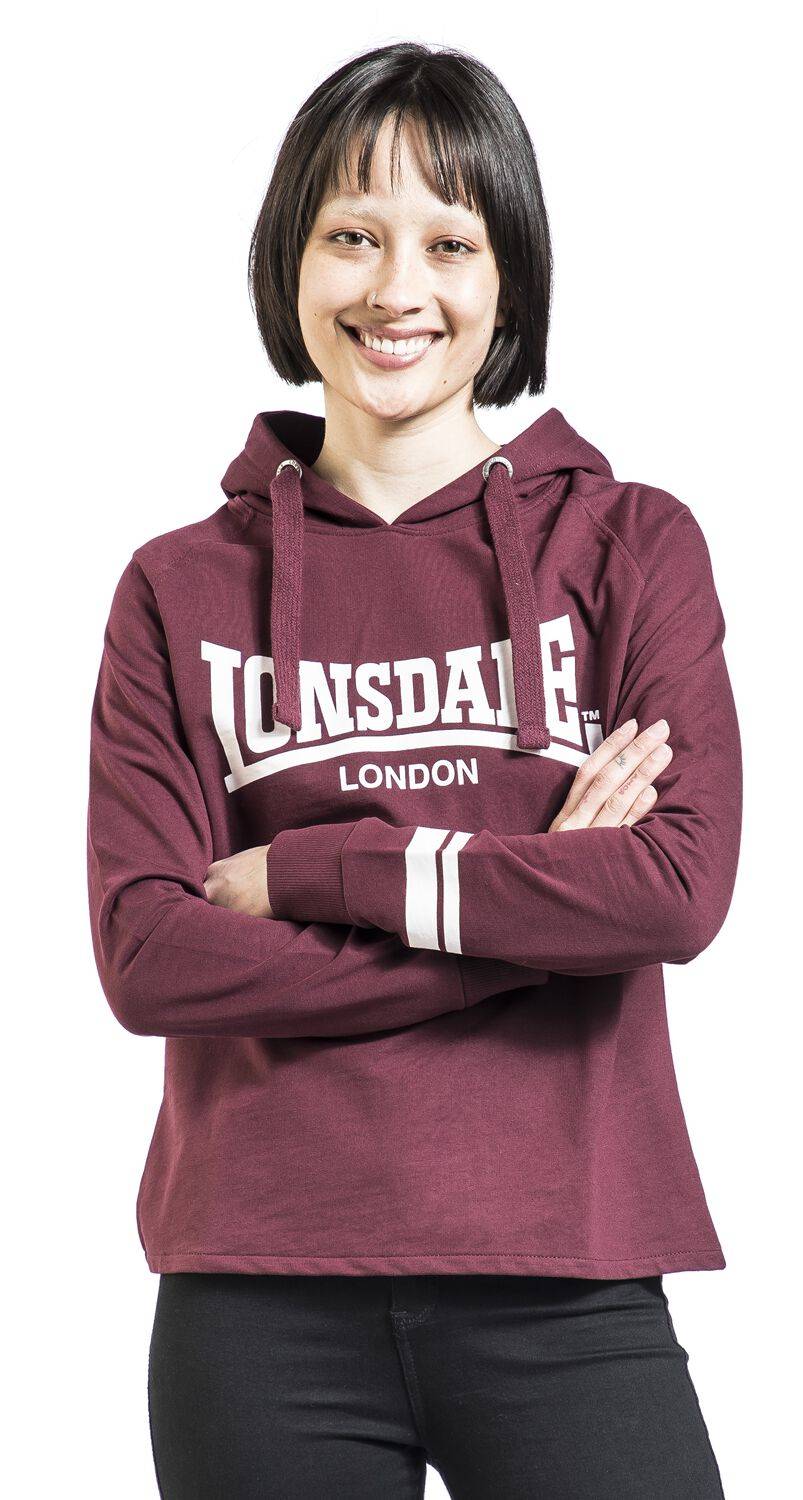 EMP "CALLANISH" Kapuzenpullover dunkelrot von Lonsdale London Bis zu 60% Rabatt