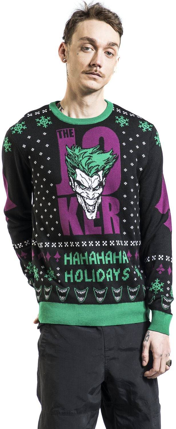 EMP "The Joker - Ha Ha Ha Ha Holidays" Weihnachtspullover multicolor von Batman Online Outlet