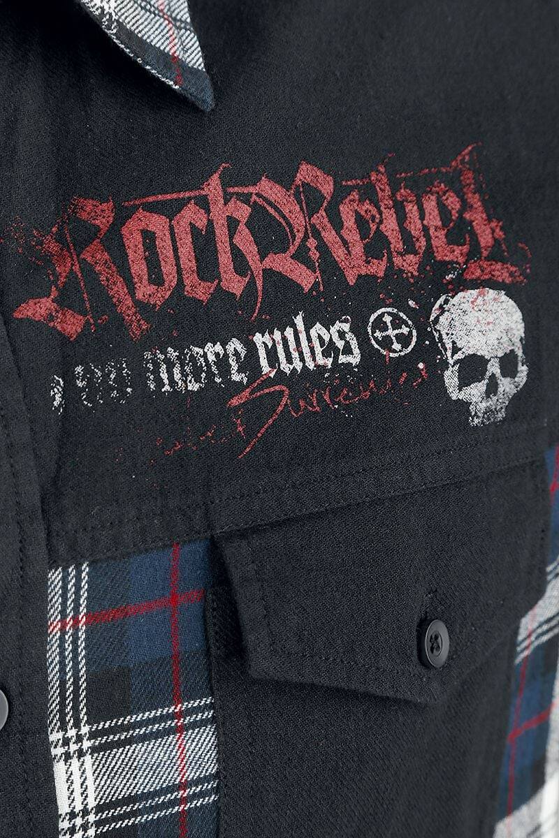 EMP Kurzarmhemd schwarz von Rock Rebel by EMP Tägliche Deals
