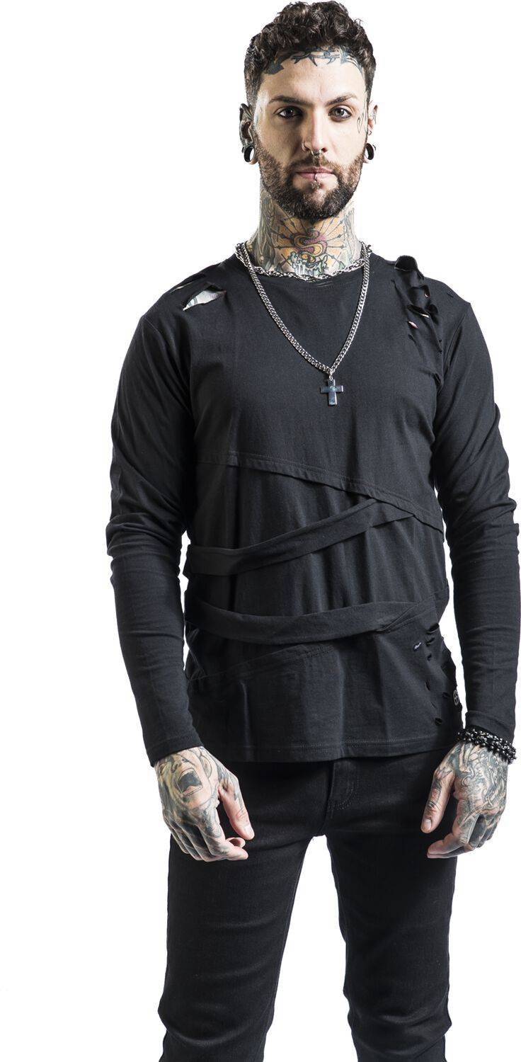 EMP Langarmshirt schwarz von Gothicana by EMP Kostenlose Rückgabe