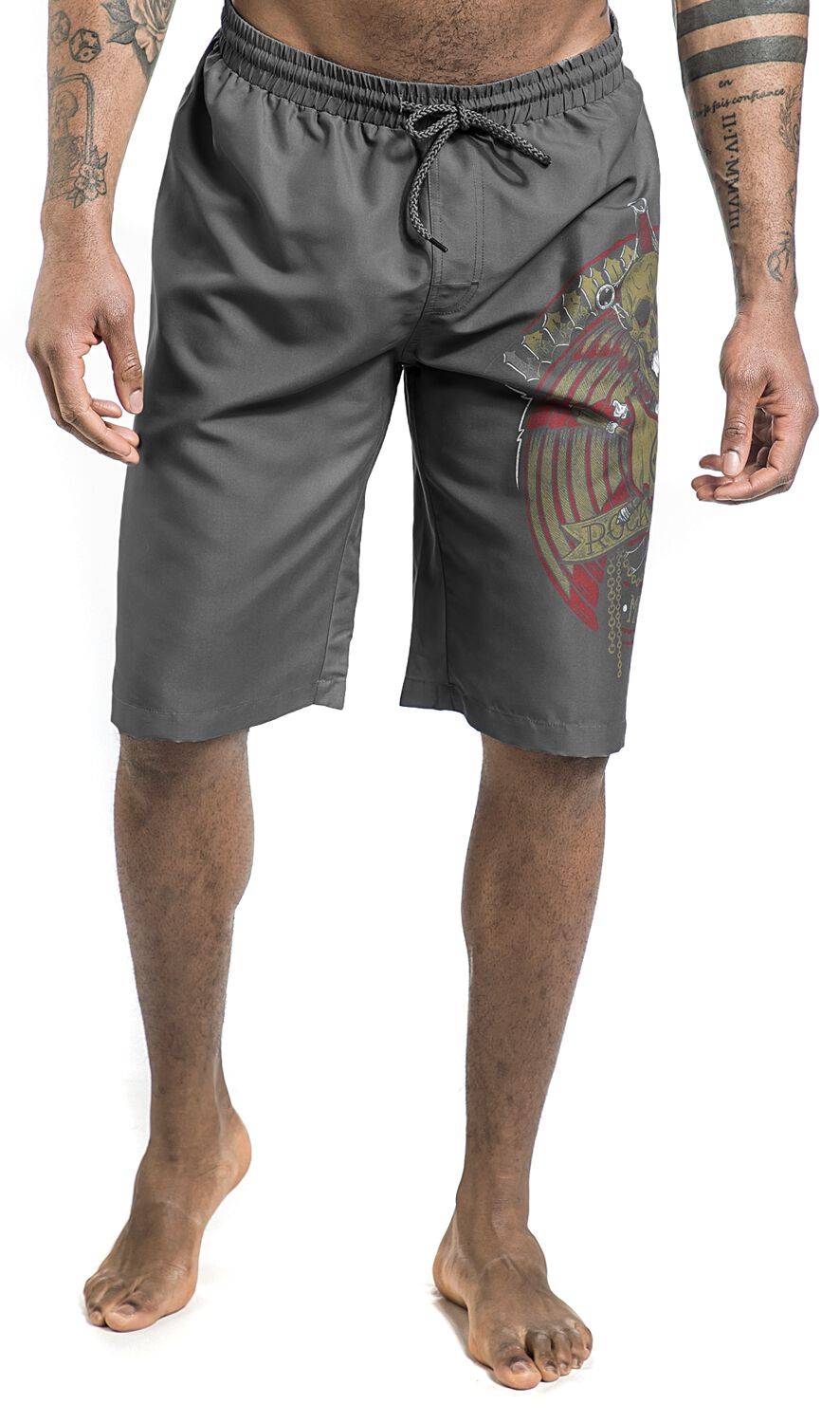 EMP Badeshort grau von Rock Rebel by EMP Zeitbegrenzte Promotion