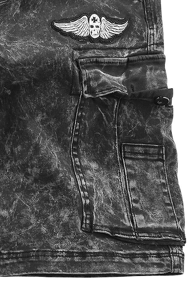 EMP Short dunkelgrau von Rock Rebel by EMP Bis zu 65% Rabatt
