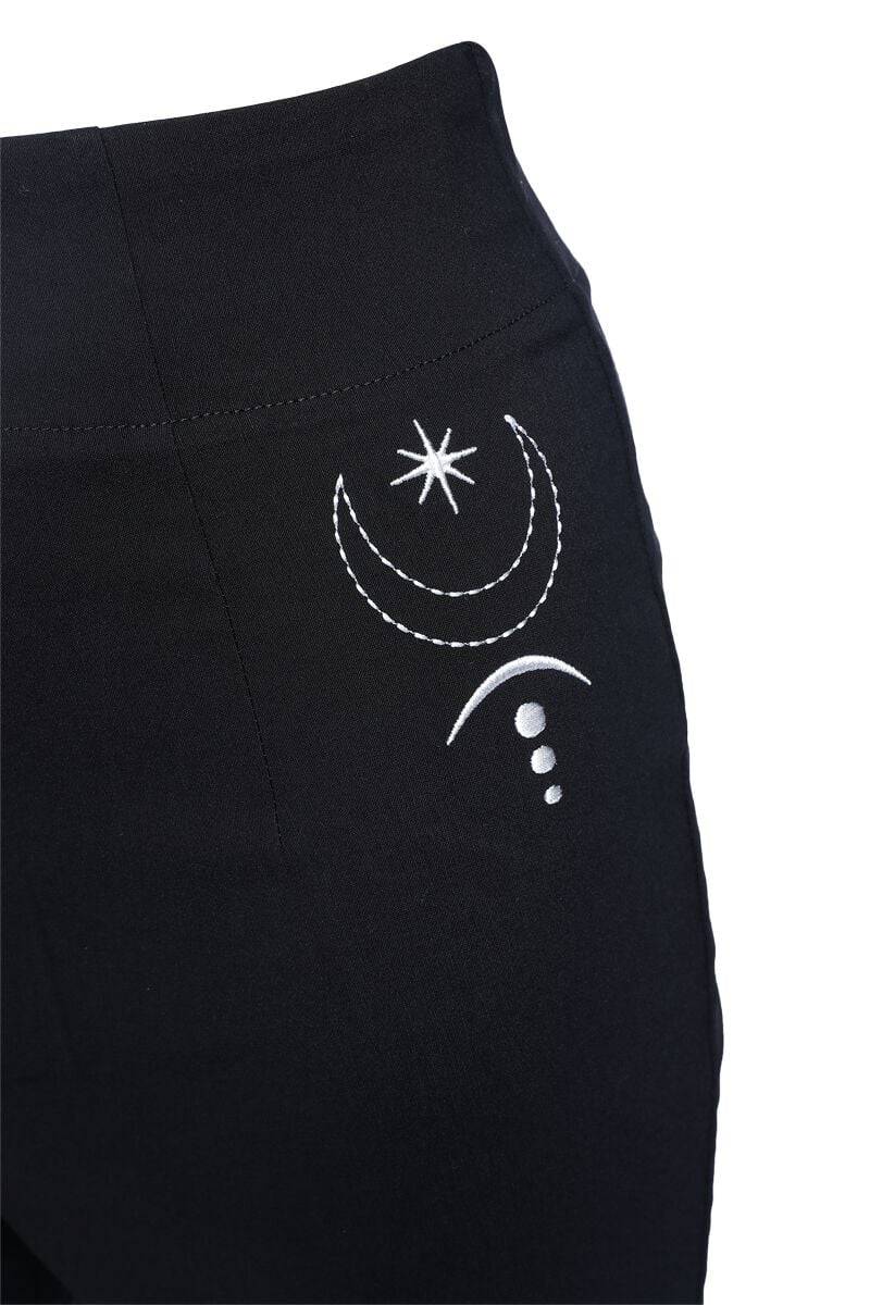 EMP "Eclipse Trousers" Stoffhose schwarz von Hell Bunny Clearance-Verkauf