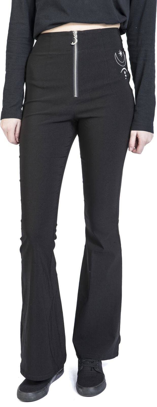 EMP "Eclipse Trousers" Stoffhose schwarz von Hell Bunny Clearance-Verkauf