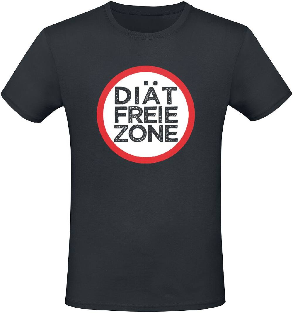 EMP "Diätfreie Zone" T-Shirt schwarz von Food Kostenloser Versand international