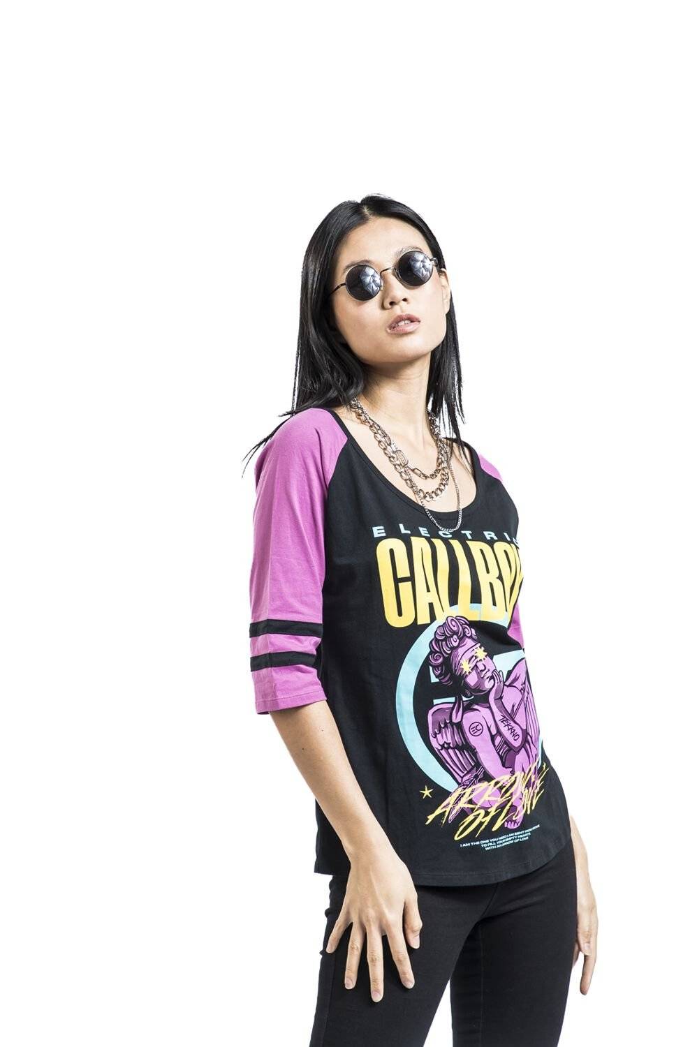 EMP "EMP Signature Collection" Langarmshirt schwarz/pink von Electric Callboy Vatertagsangebot