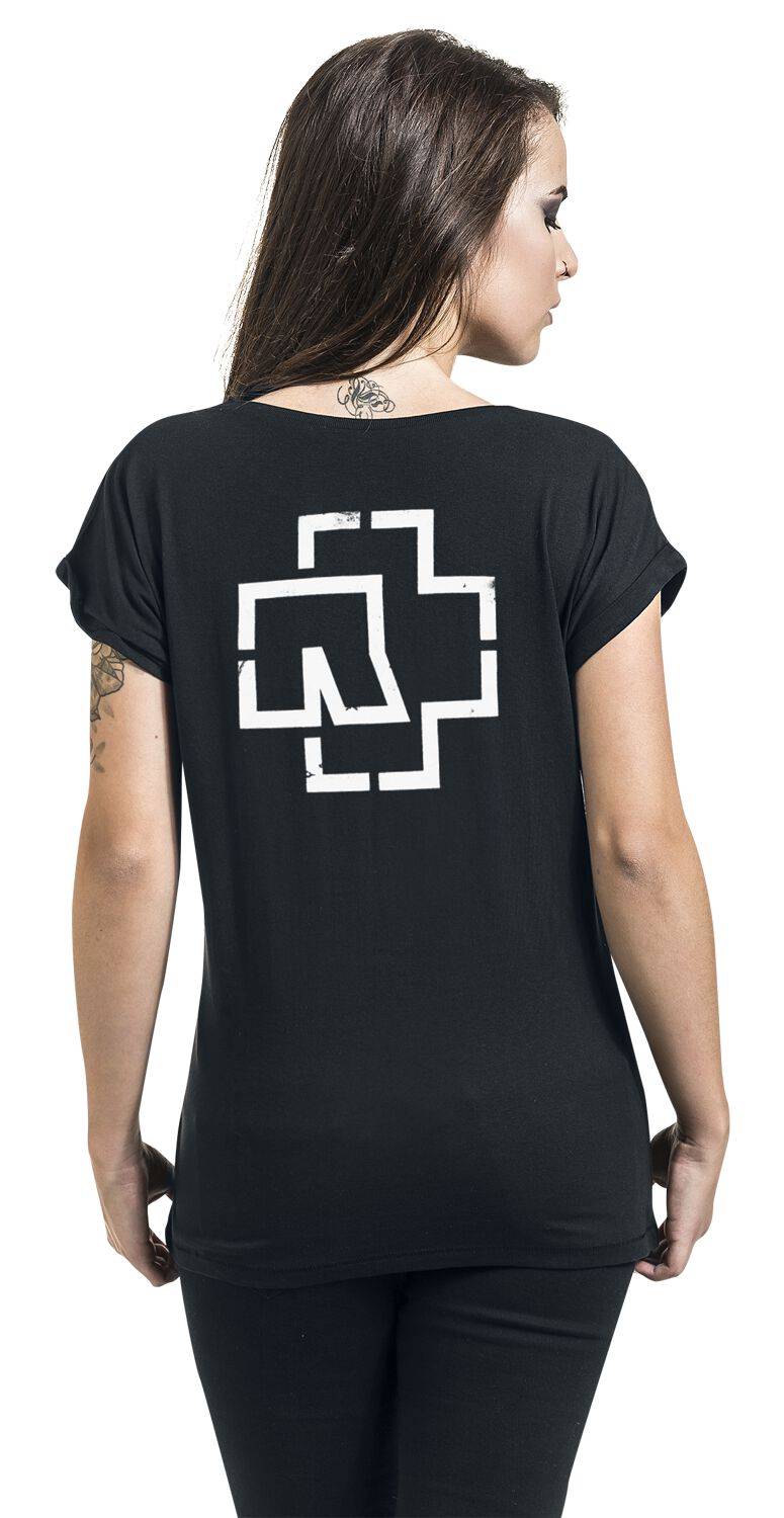 EMP "Weiße Balken" T-Shirt schwarz von Rammstein Jubiläumsangebot