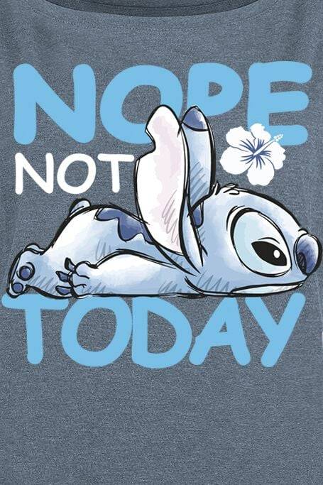 EMP "Not Today!" T-Shirt blau von Lilo & Stitch Online Outlet
