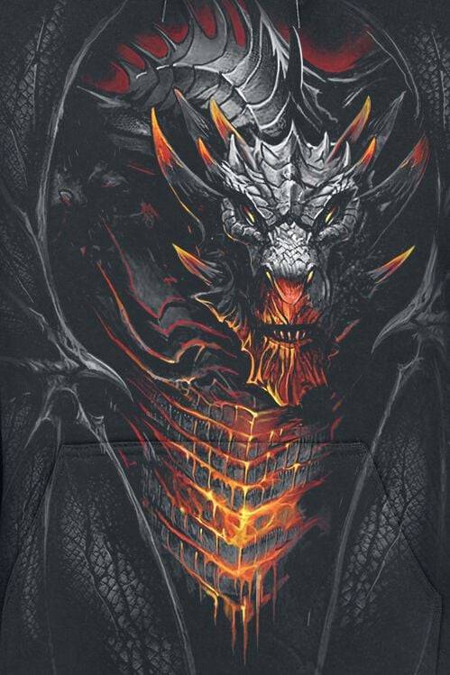 EMP "Draconis" Kapuzenpullover schwarz von Spiral Fabrik Onlineshop