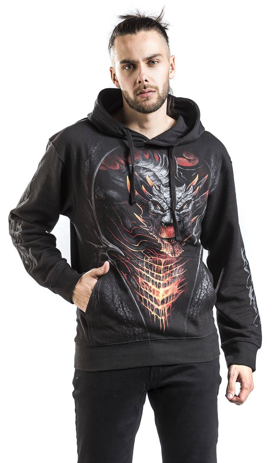 EMP "Draconis" Kapuzenpullover schwarz von Spiral Fabrik Onlineshop