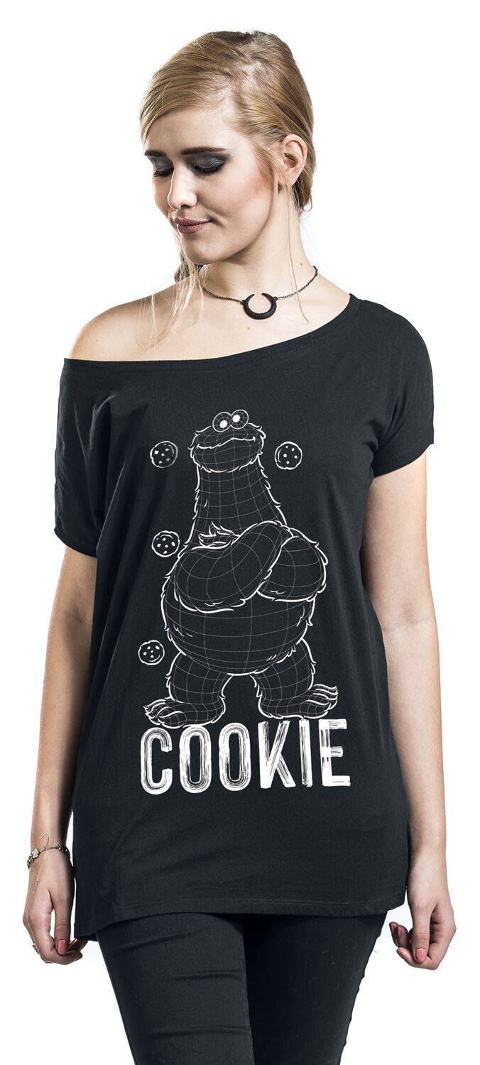 EMP "Cookie" T-Shirt schwarz von Sesamstraße Neuheiten
