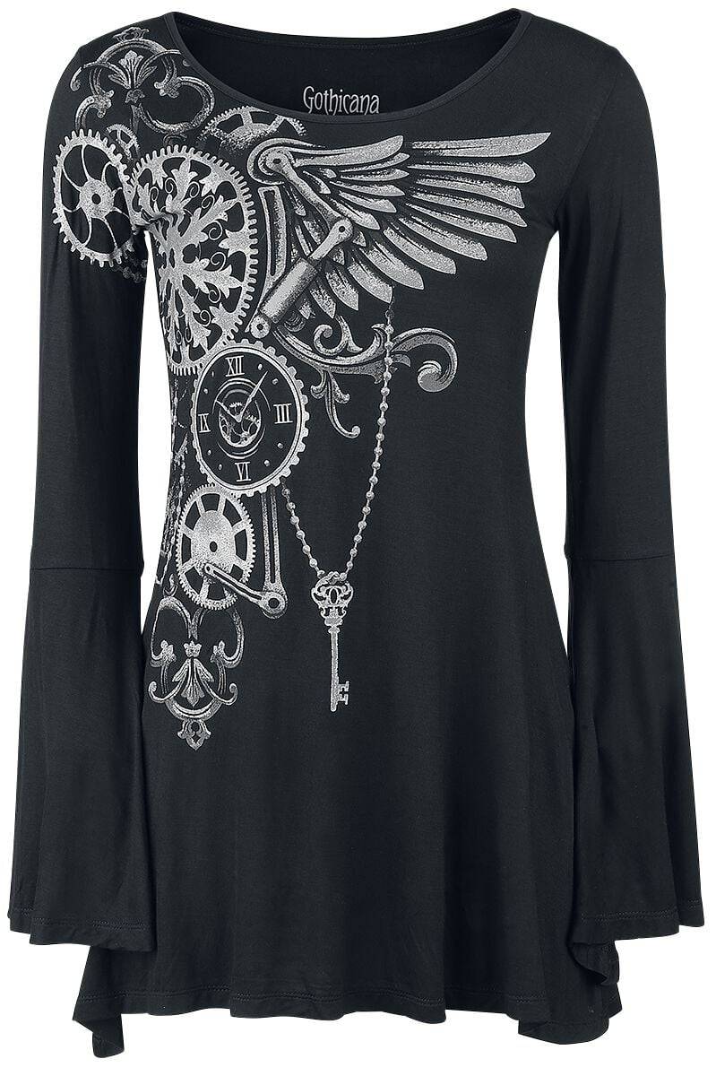 EMP Langarmshirt schwarz von Gothicana by EMP Vierteljährliche Förderung