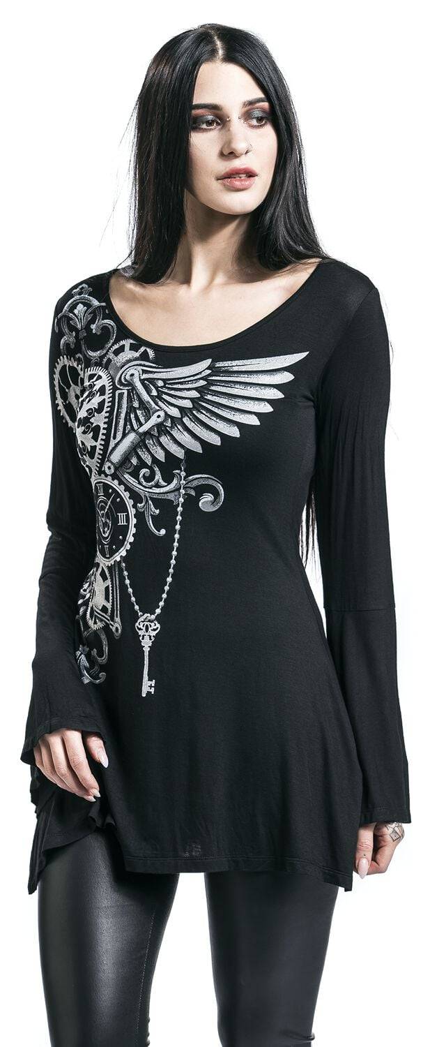 EMP Langarmshirt schwarz von Gothicana by EMP Vierteljährliche Förderung