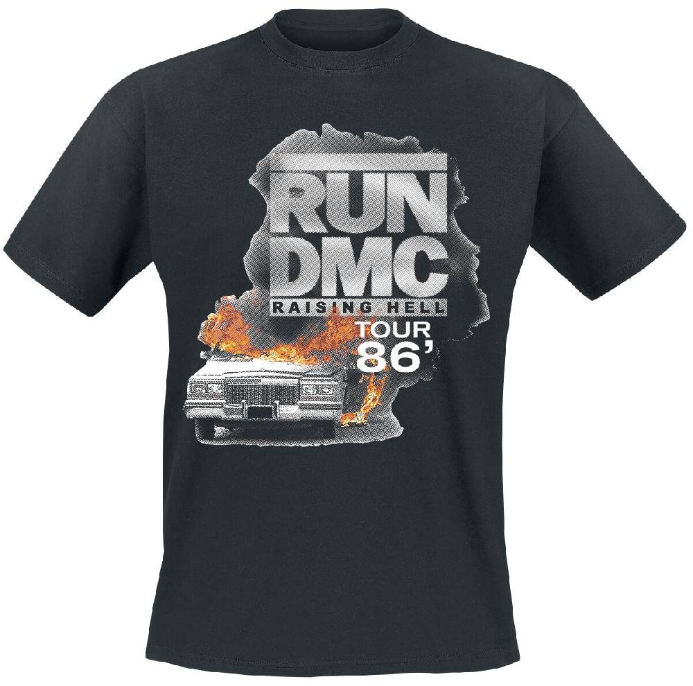 EMP "Burning Cadillac Tour 86" T-Shirt schwarz von Run DMC Heißer Verkauf