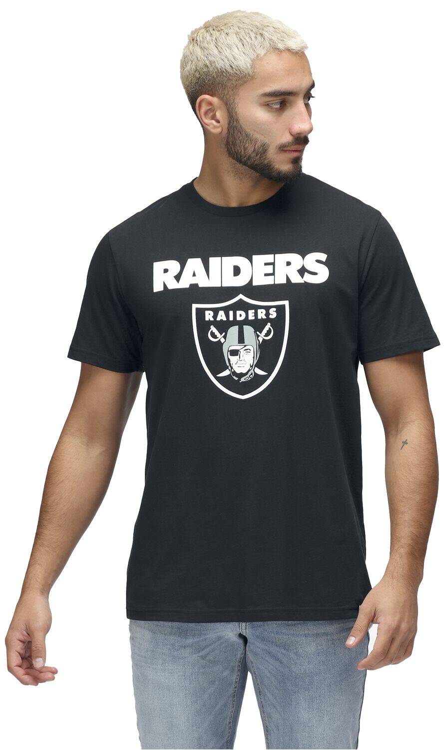 EMP "NFL Raiders Logo" T-Shirt schwarz von Recovered Clothing Exklusive Angebote