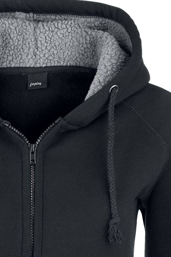 EMP "Teddy Hoodie" Kapuzenjacke schwarz von Forplay Riesige Ersparnisse