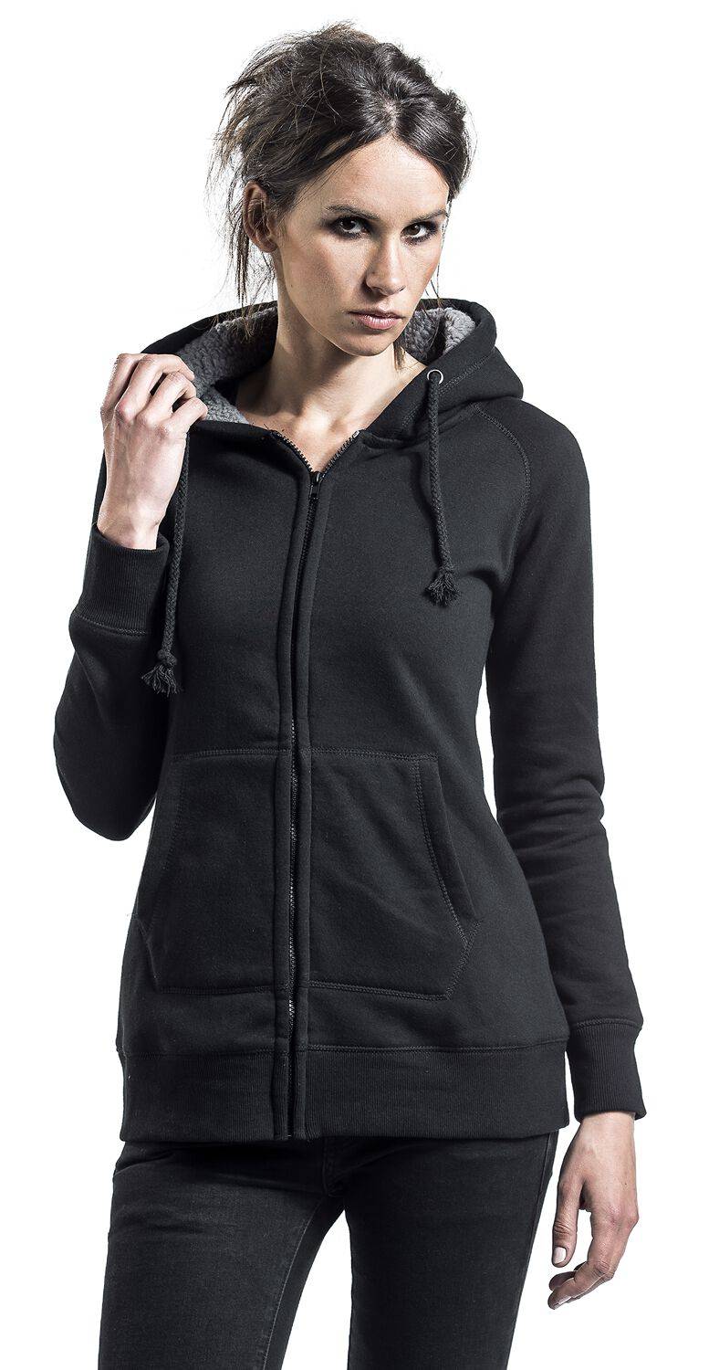 EMP "Teddy Hoodie" Kapuzenjacke schwarz von Forplay Riesige Ersparnisse