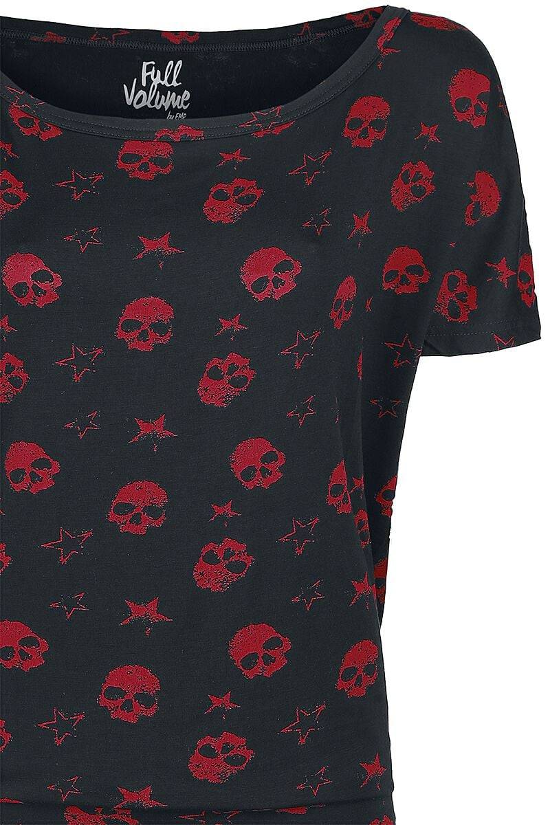 EMP T-Shirt schwarz/rot von Full Volume by EMP VIP-Rabatte