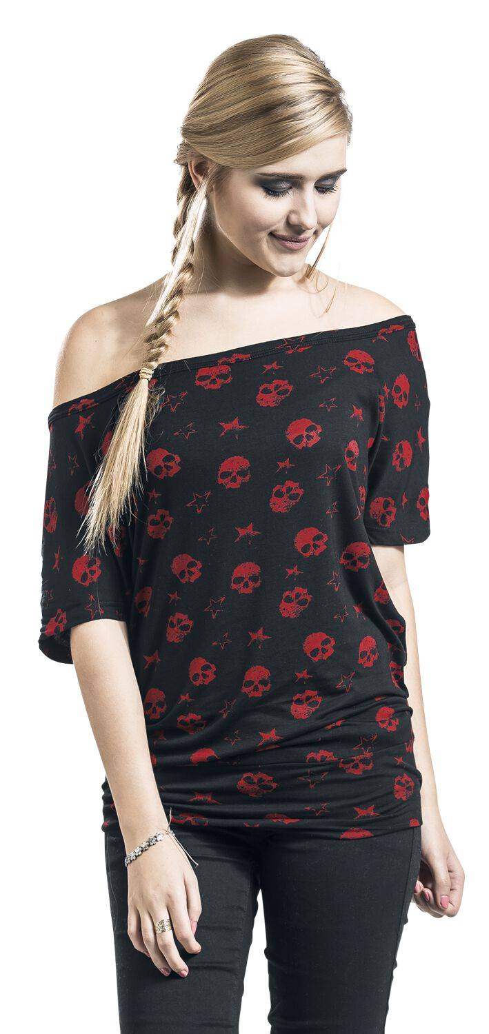 EMP T-Shirt schwarz/rot von Full Volume by EMP VIP-Rabatte