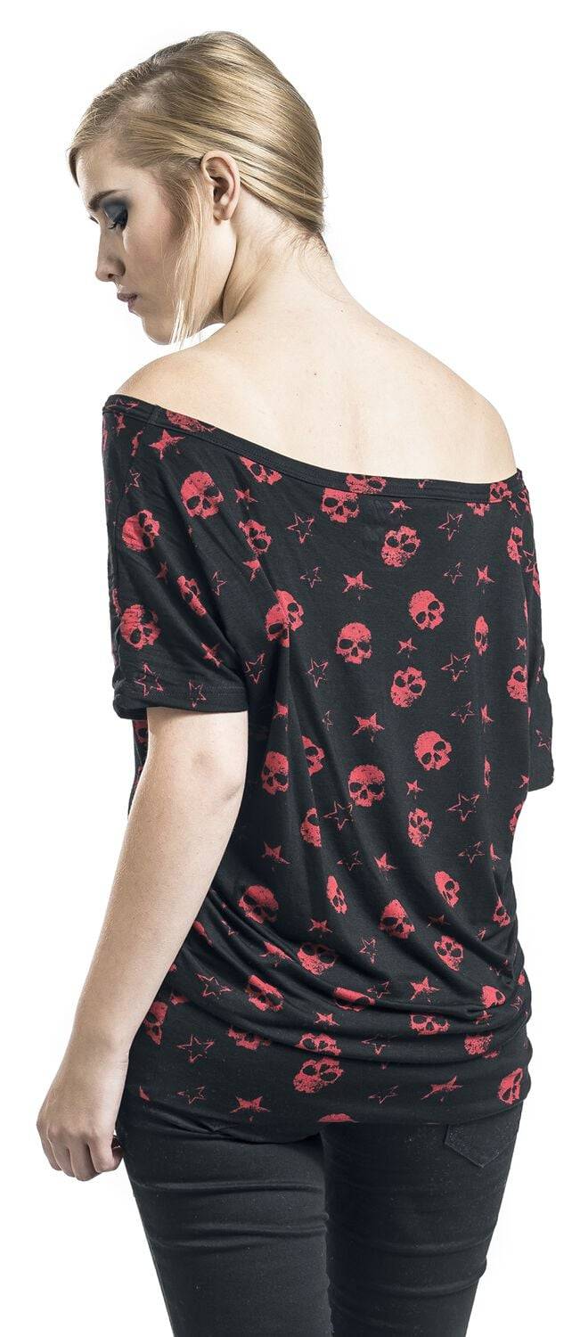 EMP T-Shirt schwarz/rot von Full Volume by EMP VIP-Rabatte