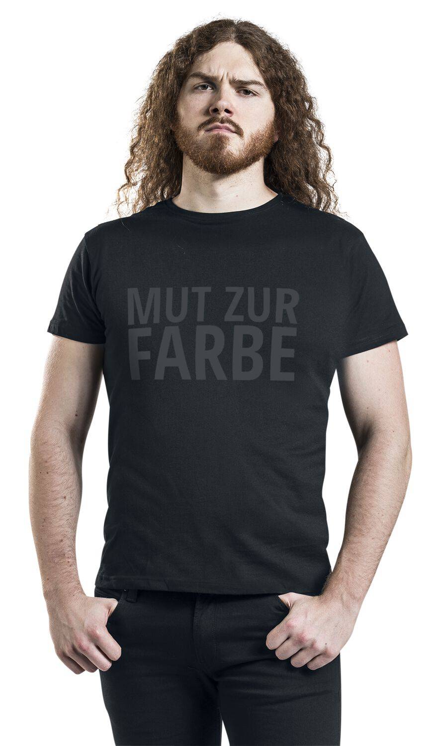EMP "Mut zur Farbe" T-Shirt schwarz von Sprüche Nur für heute