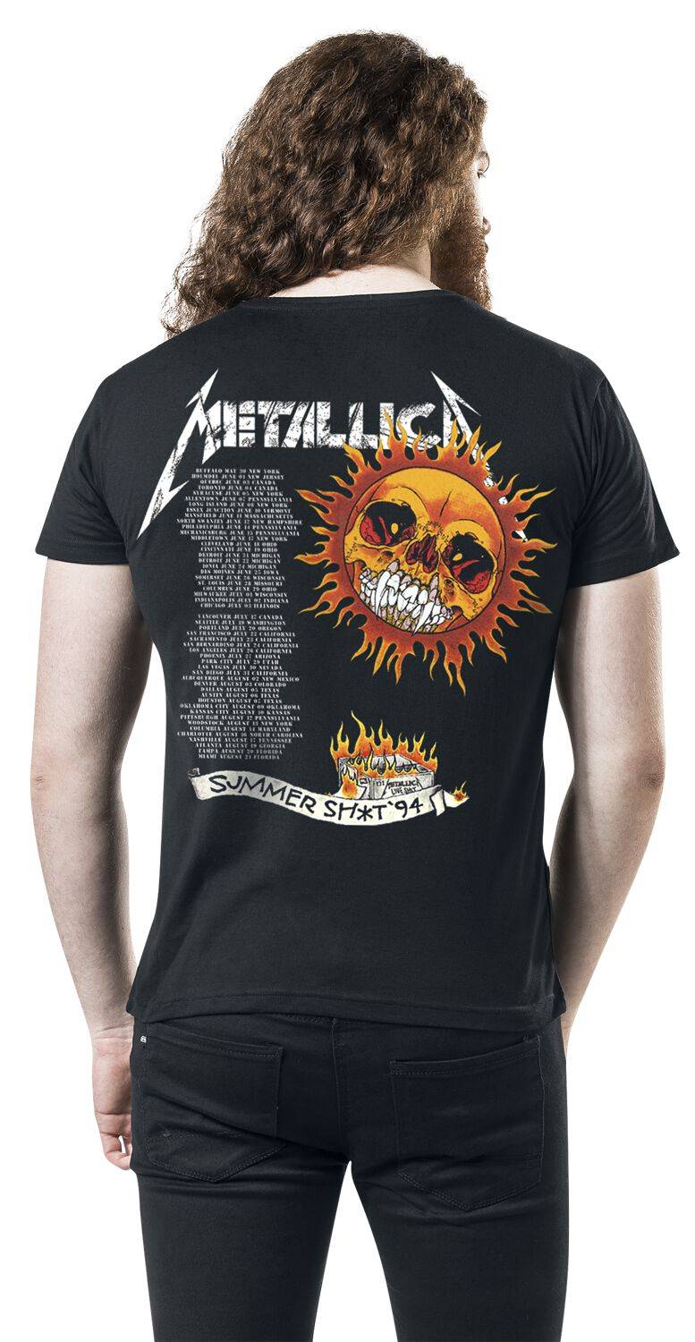 EMP "Flaming Skull Tour Tee" T-Shirt schwarz von Metallica Vierteljährliche Förderung