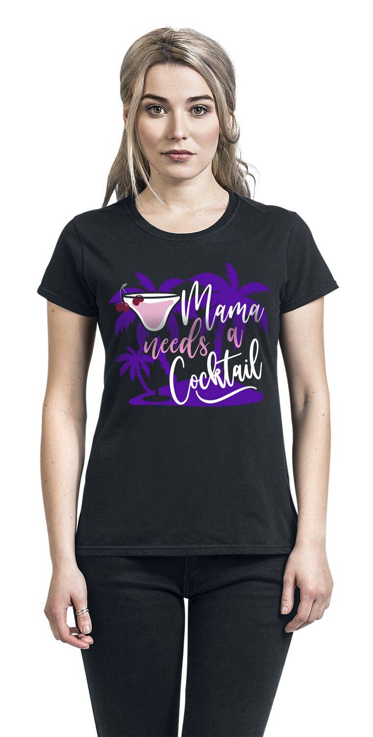 EMP "Mama Needs A Cocktail" T-Shirt schwarz von Alkohol & Party Schlussverkauf