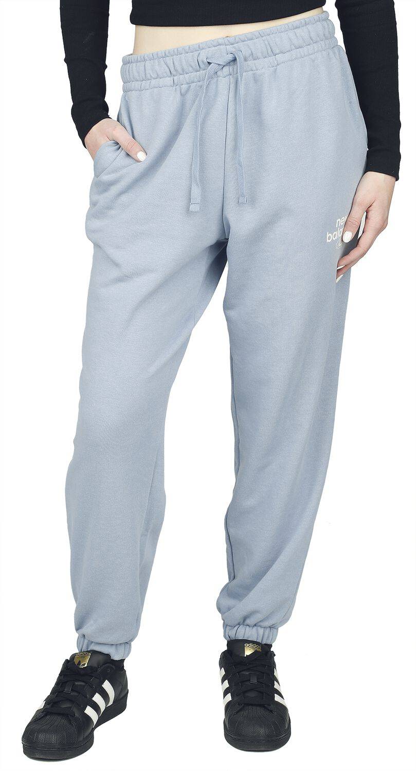 EMP "NB Essentials Graphic Fleece Pant" Trainingshose blau von New Balance Günstiger Verkauf