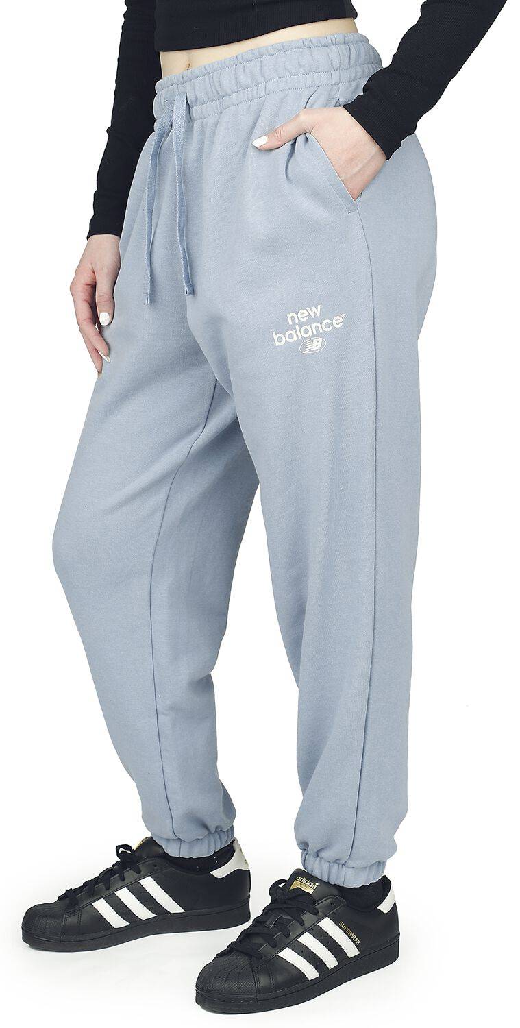 EMP "NB Essentials Graphic Fleece Pant" Trainingshose blau von New Balance Günstiger Verkauf