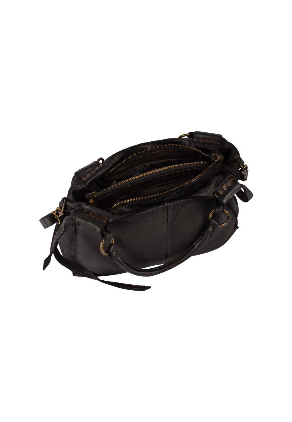 Schmuddelwedda DreiMaster Vintage Henkeltasche aus Leder Im Verkauf