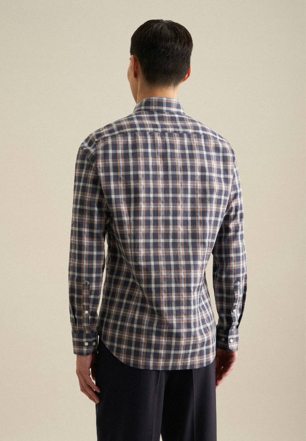 Seidensticker Fil a fil Flanellhemd in Shaped mit Button-Down-Kragen Auslauf