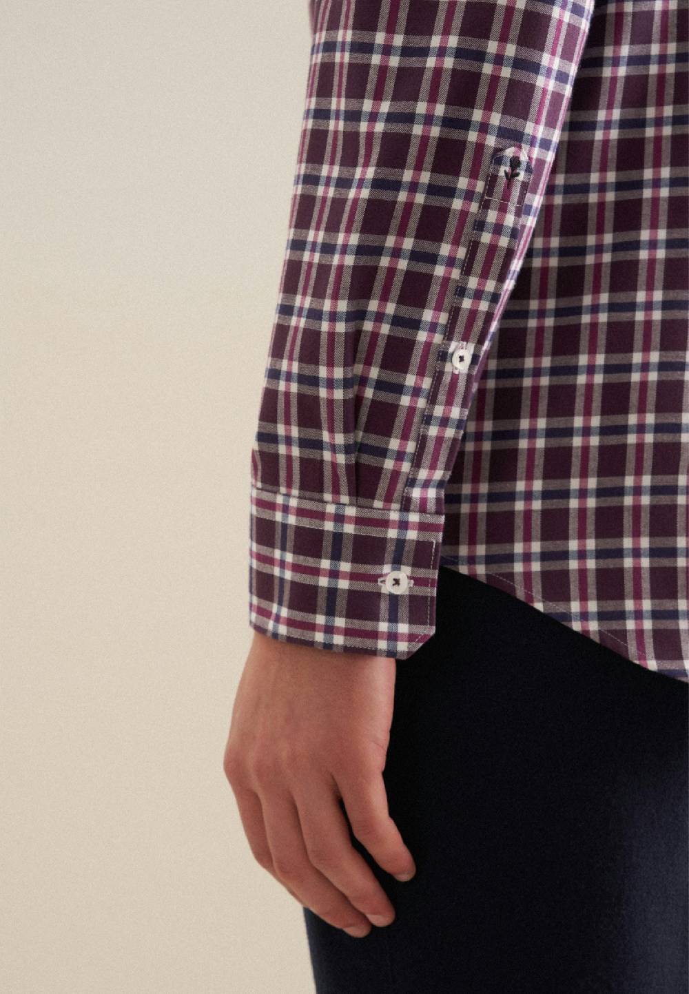Seidensticker Flanell Flanellhemd in Slim mit Button-Down-Kragen Fabrikpreis