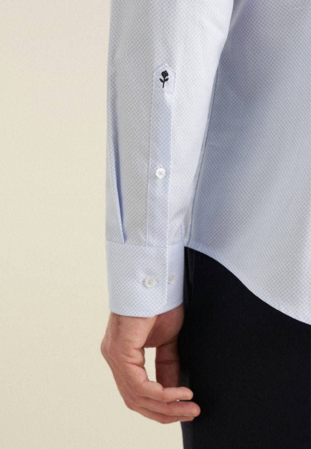 Seidensticker Twill Business Hemd in Slim mit Kentkragen Auslauf